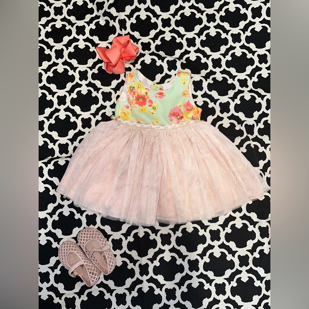 Floral + Toile Dress 2T